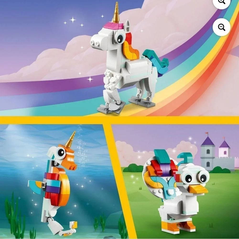 LEGO Creator 3 in 1 Magical Unicorn - Building Toy Set With 3 Building Options